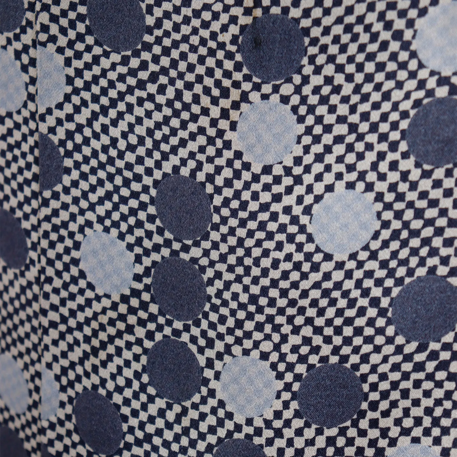 1970s Givenchy Grey Dot Silk Long Sleeve Blouse