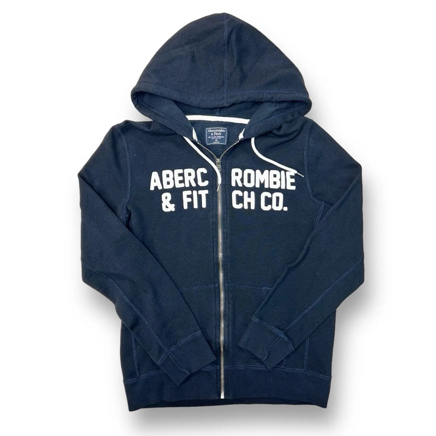 Abercrombie Youth 16/18 (Adult XS) Navy Classic Zippered Hoodie