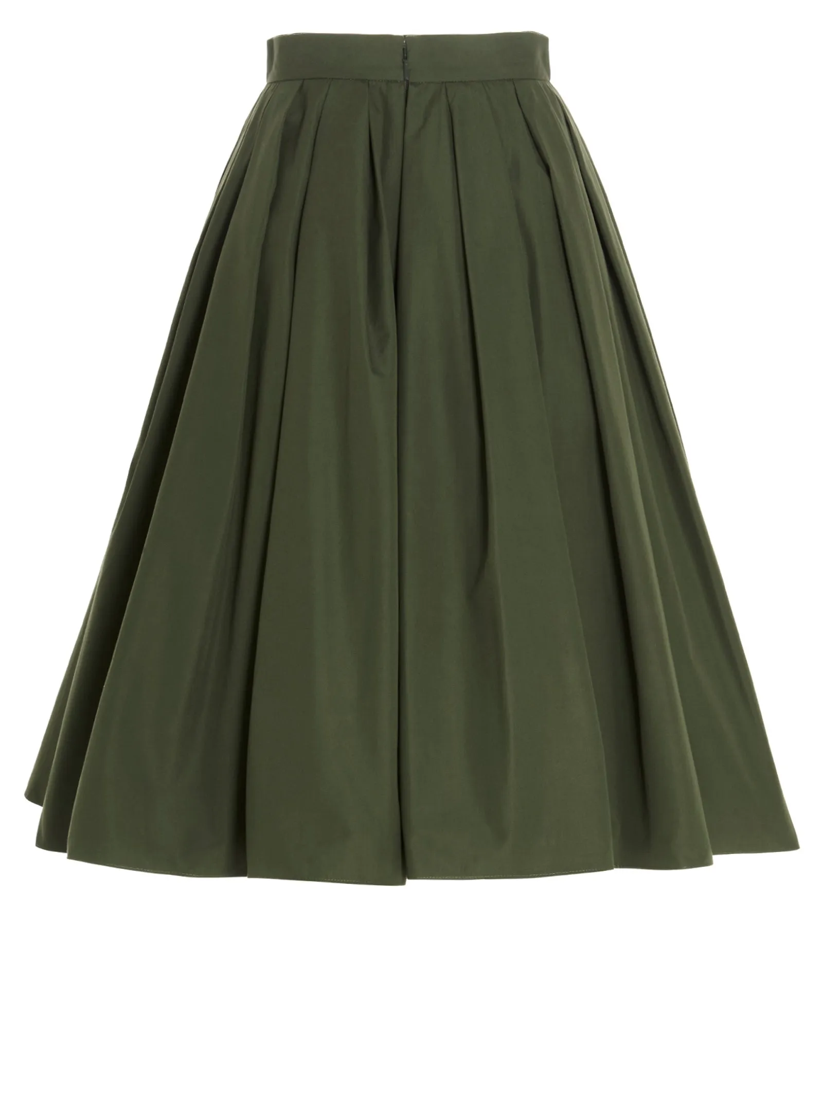 Alexander McQueen Flared Pleated Midi Skirt