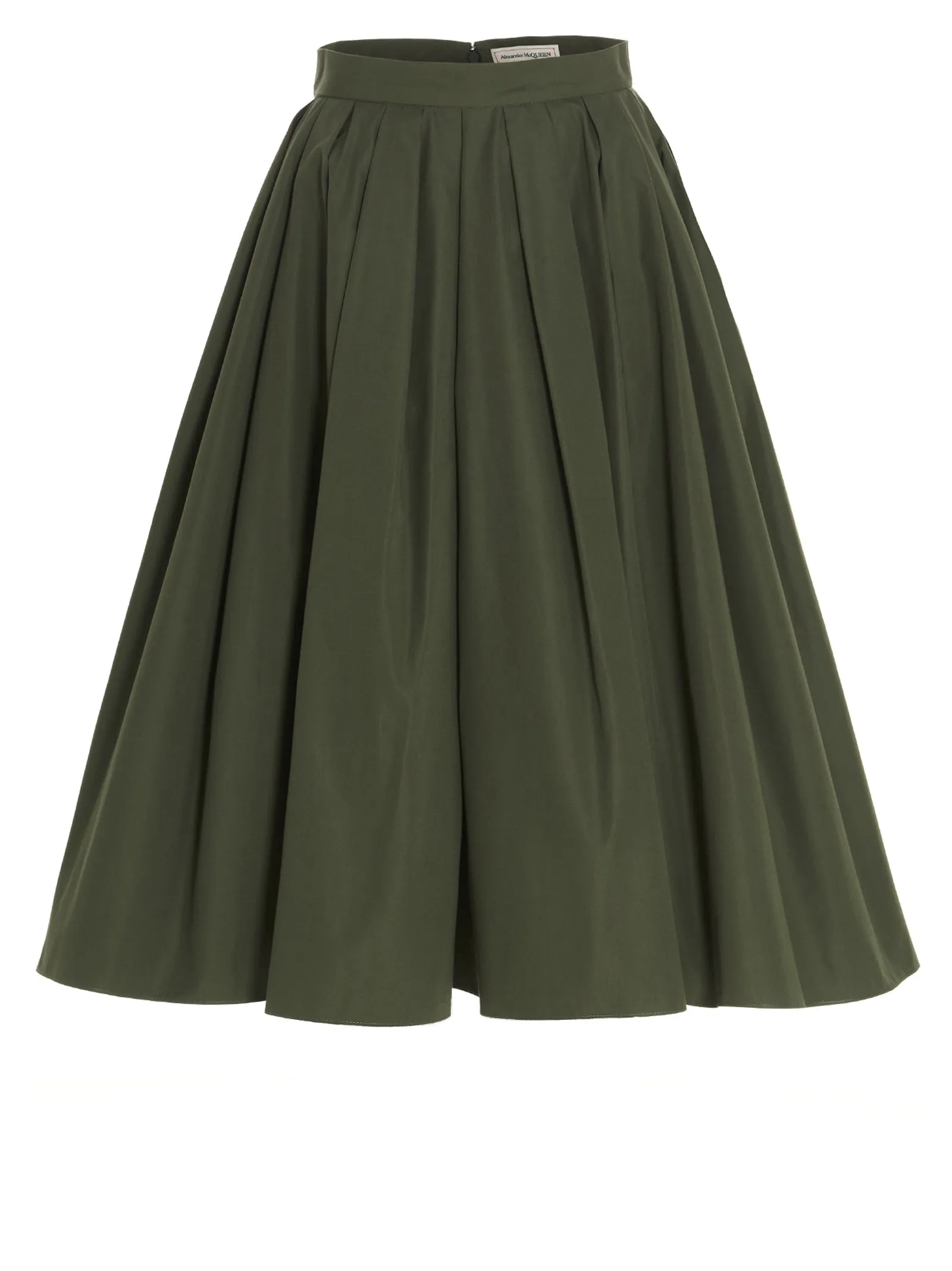 Alexander McQueen Flared Pleated Midi Skirt