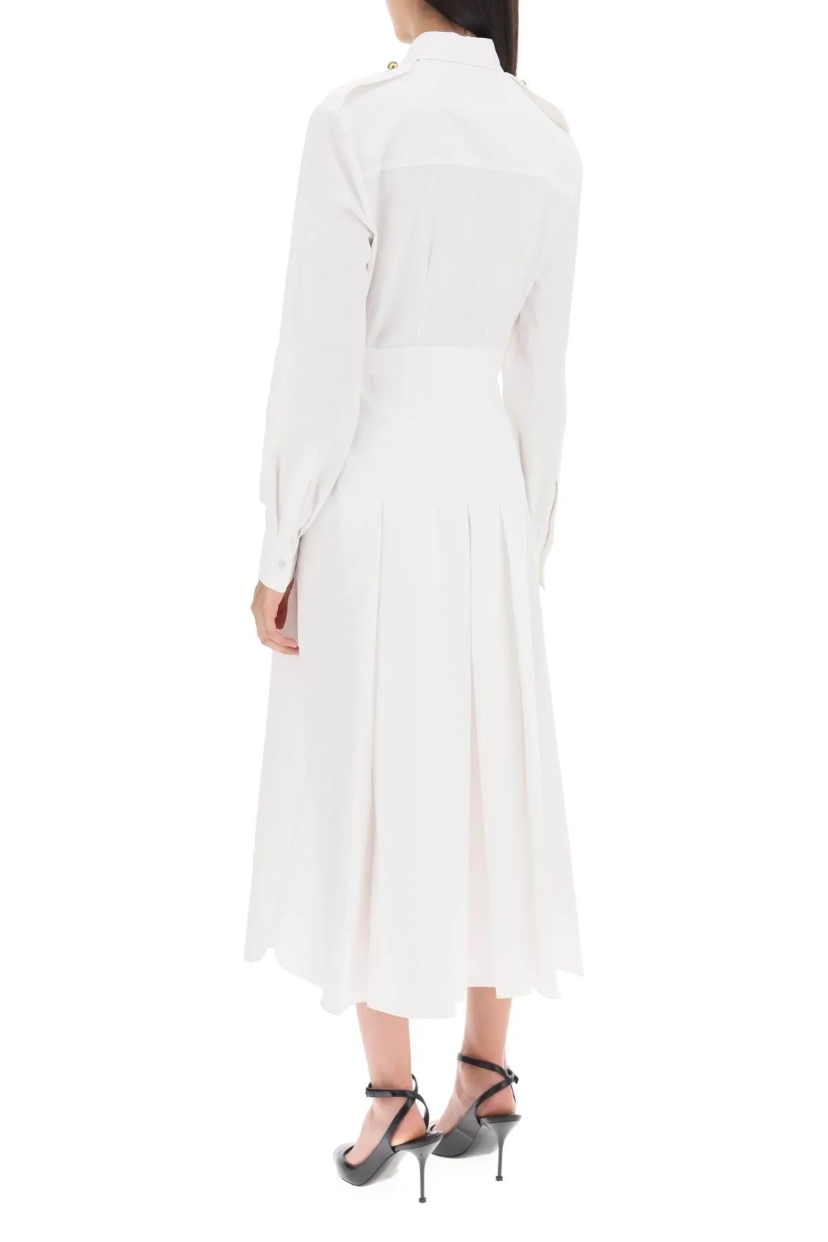 Alexander mcqueen shirt dress in poplin