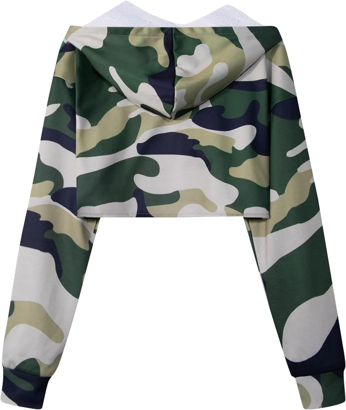 Avanova Women Cut Out Shrug Cropped Hoodie Sweatshirt Loose Super Crop Top