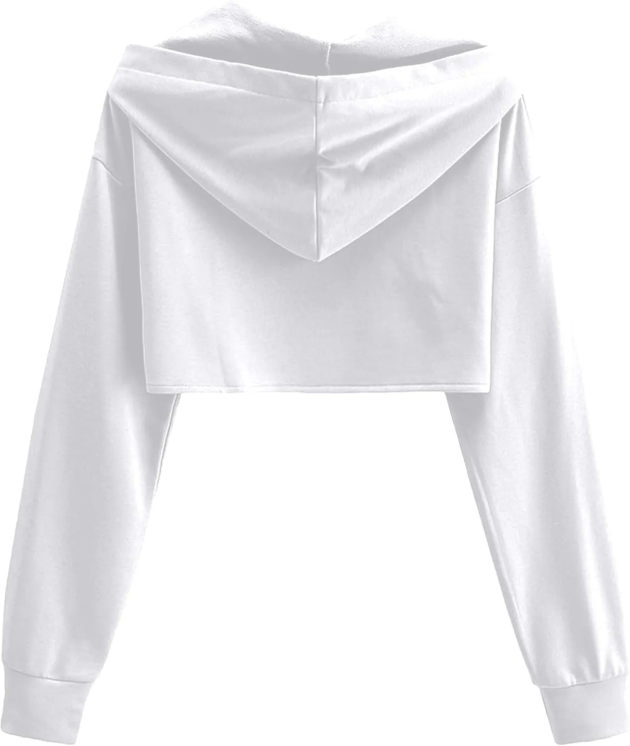 Avanova Women Cut Out Shrug Cropped Hoodie Sweatshirt Loose Super Crop Top