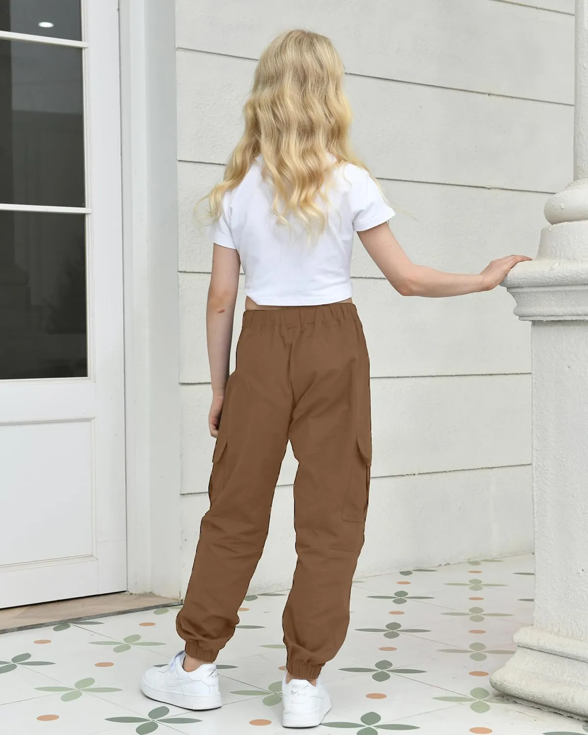 BINPAW Girls Cargo Jogger Pants 6-16 Years
