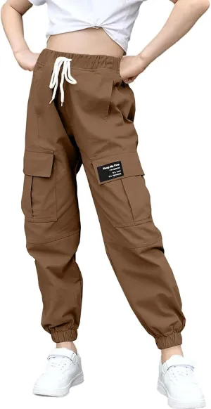 BINPAW Girls Cargo Jogger Pants 6-16 Years