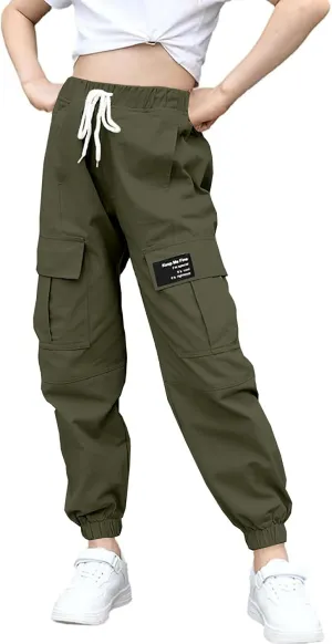 BINPAW Girls Cargo Jogger Pants 6-16 Years