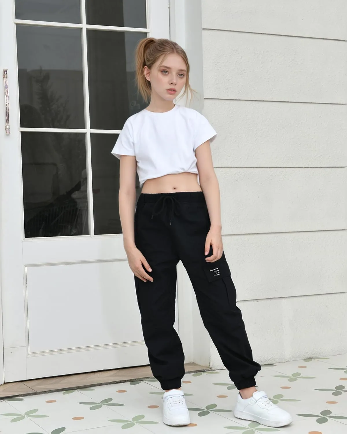BINPAW Girls Cargo Jogger Pants 6-16 Years