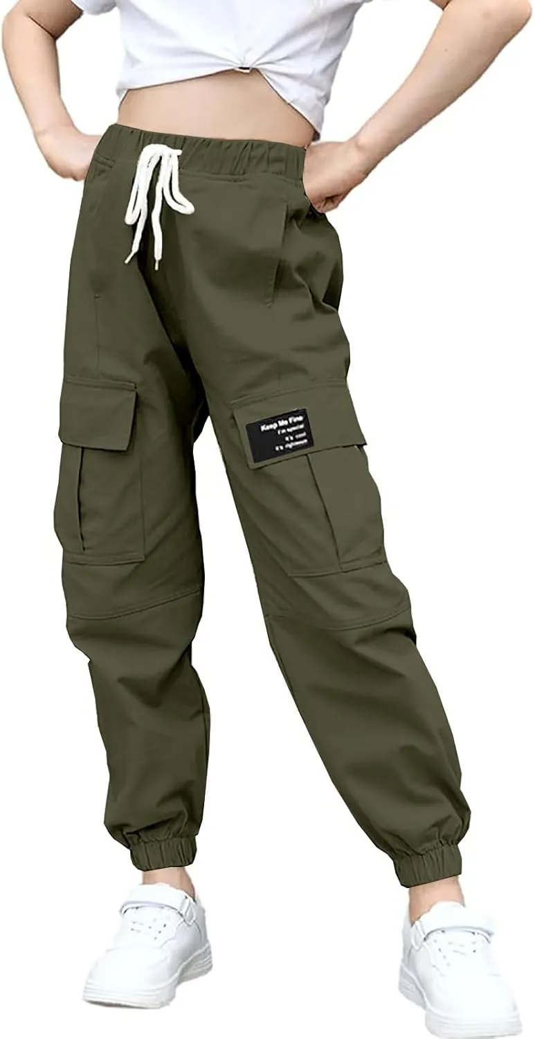 BINPAW Girls Cargo Jogger Pants 6-16 Years
