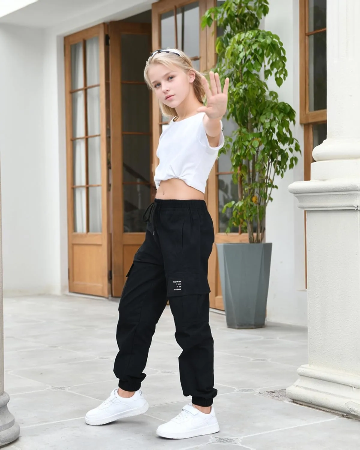 BINPAW Girls Cargo Jogger Pants 6-16 Years