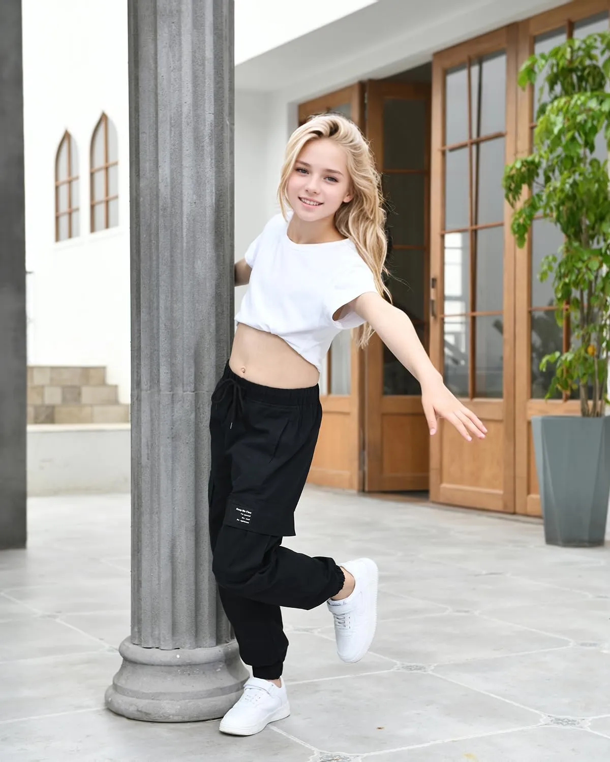 BINPAW Girls Cargo Jogger Pants 6-16 Years