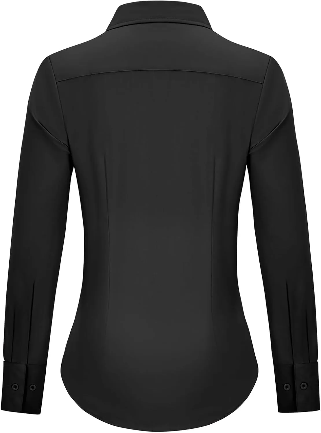Button Down Shirts for Women Long Sleeve Dress Shirts Slim Fit Wrinkle Free Collared Blouse Work Office Blouse Tops