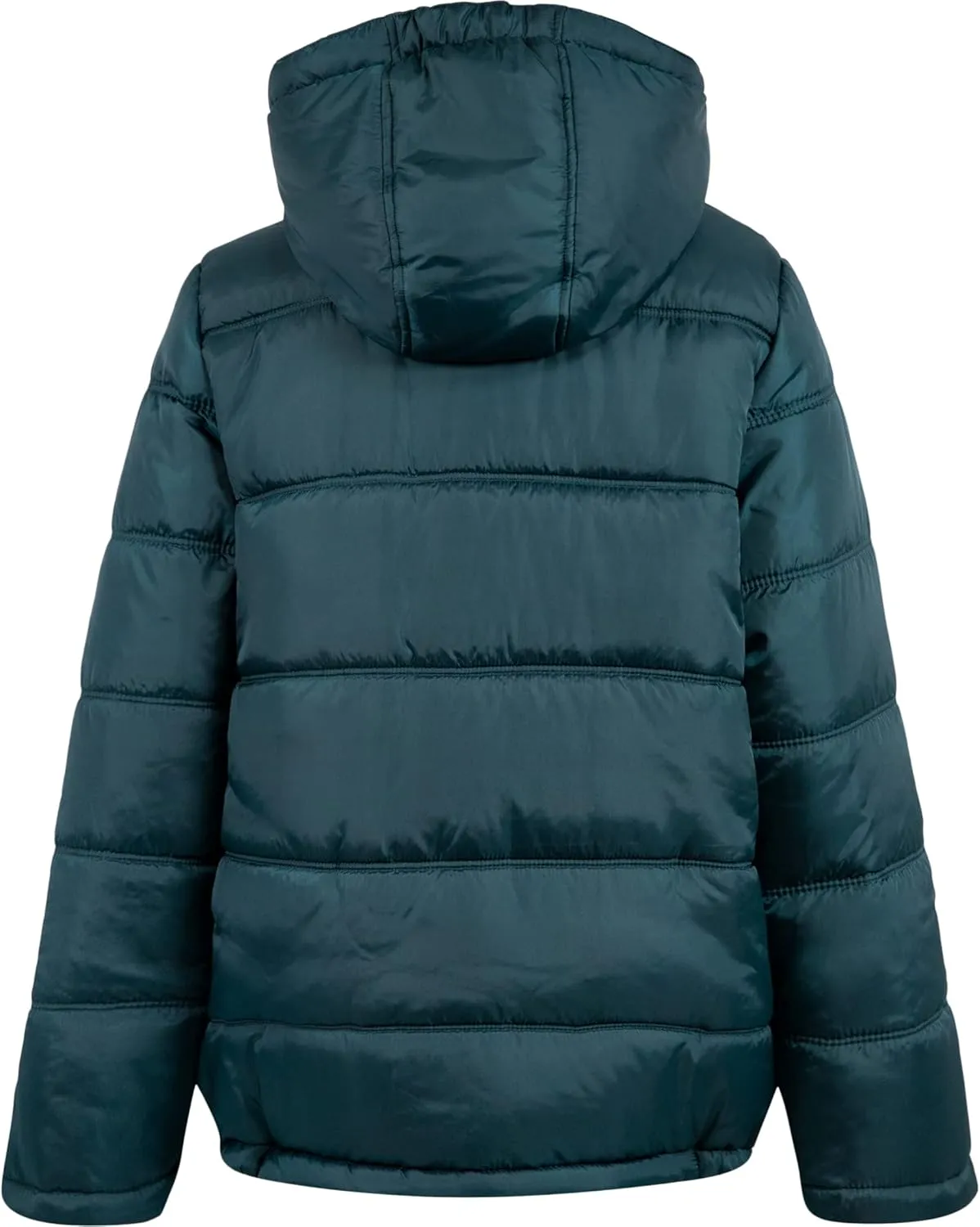 Calvin Klein Boys' Heavy Weight Hooded Bubble Jacket with Polar Fleece Lining