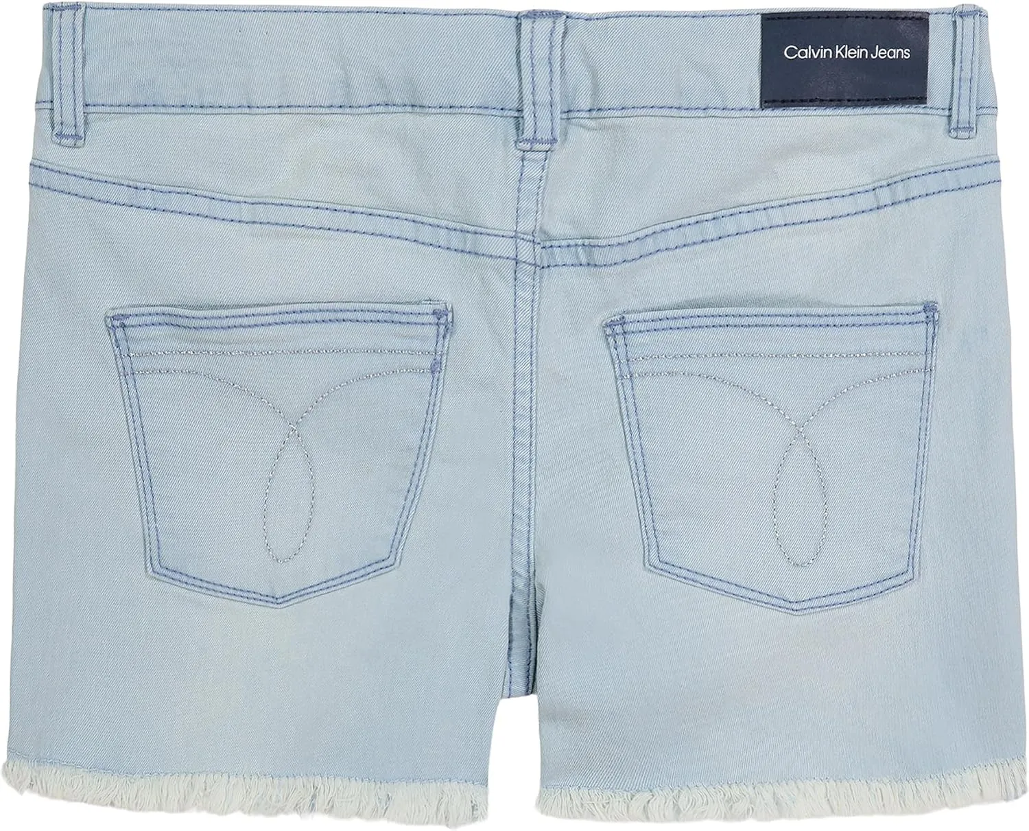 Calvin Klein Girls' Boyfriend Fit Stretch Denim Jean Shorts
