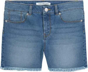 Calvin Klein Girls' Boyfriend Fit Stretch Denim Jean Shorts
