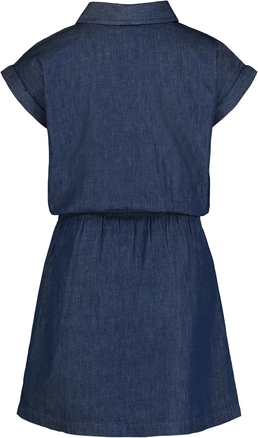 Calvin Klein Girls' Short Sleeve Chambray Denim Shirt Dress