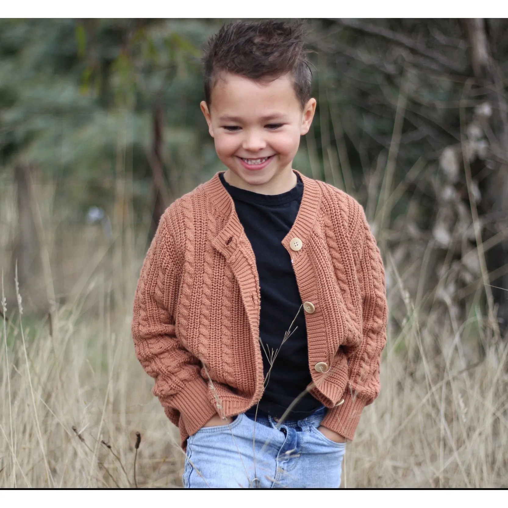 CINNAMON KNIT CARDIGAN