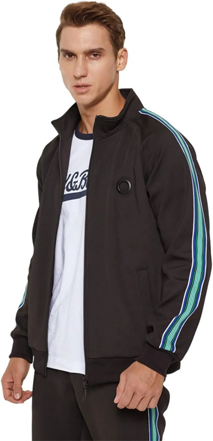 Fashion Sweatsuits for Men Loose Fit Soft Cotton Tracksuit Full Zip Jacket Cinch Bottom Jogger Pant with Pockets Drawstring
