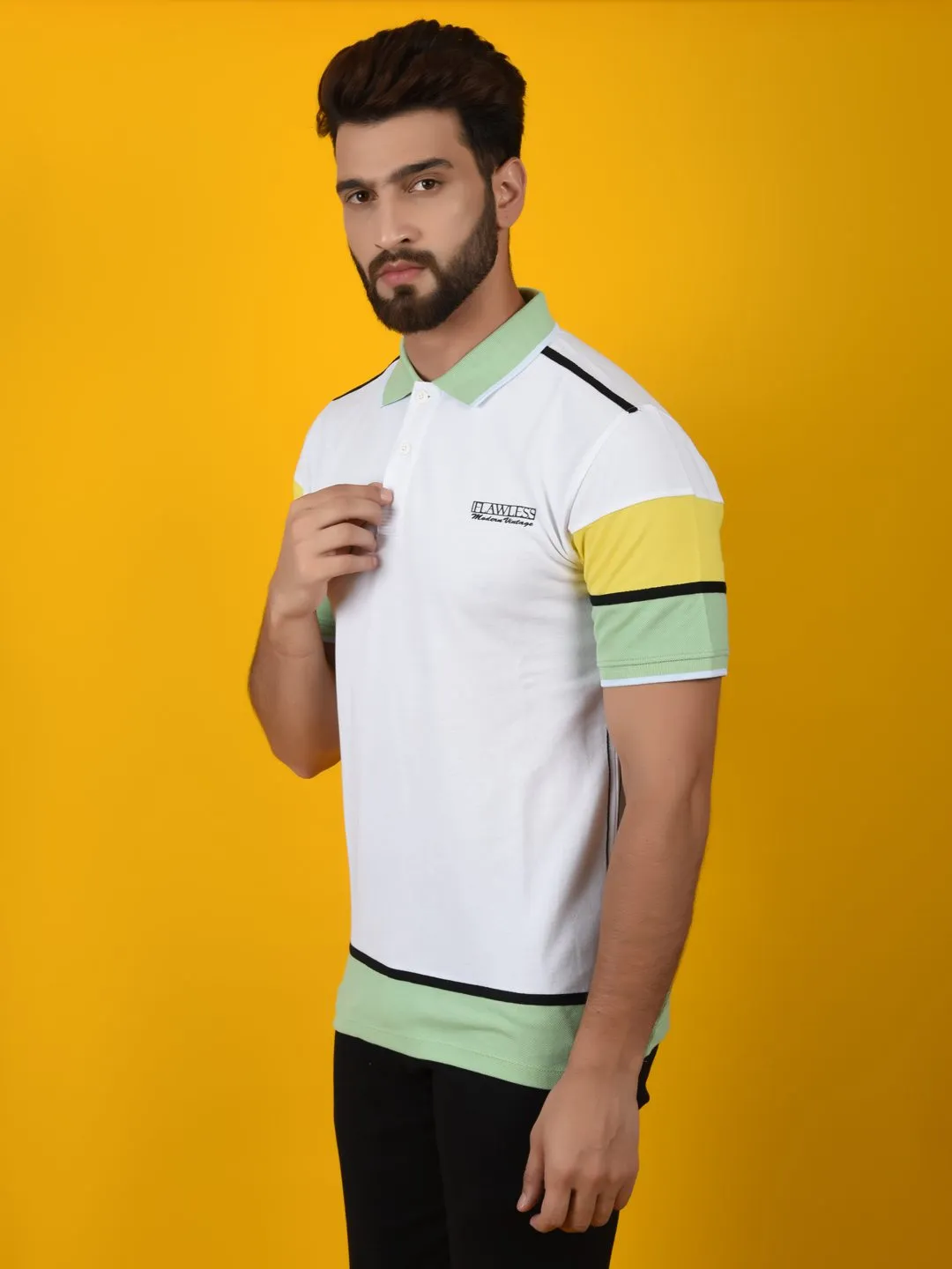 Flawless Men Trendy Multicolor Polo T-Shirt | HERCULES