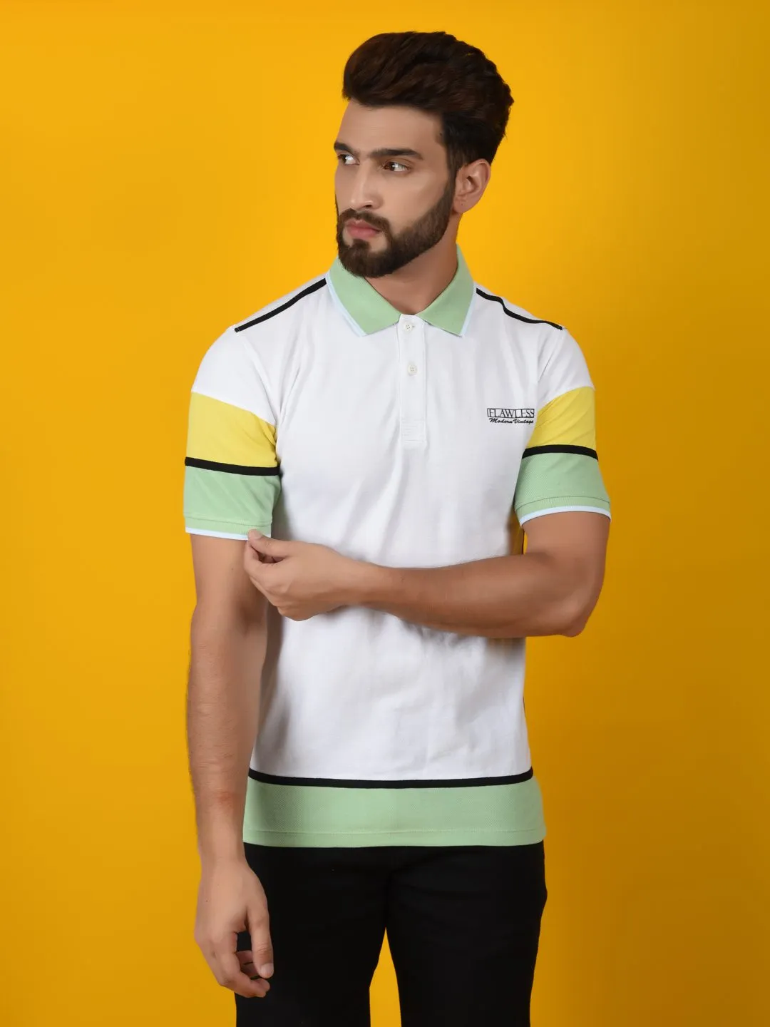 Flawless Men Trendy Multicolor Polo T-Shirt | HERCULES