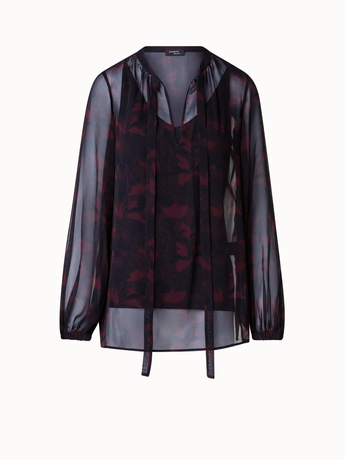 Fluid Velvet Mock Neck T-Shirt