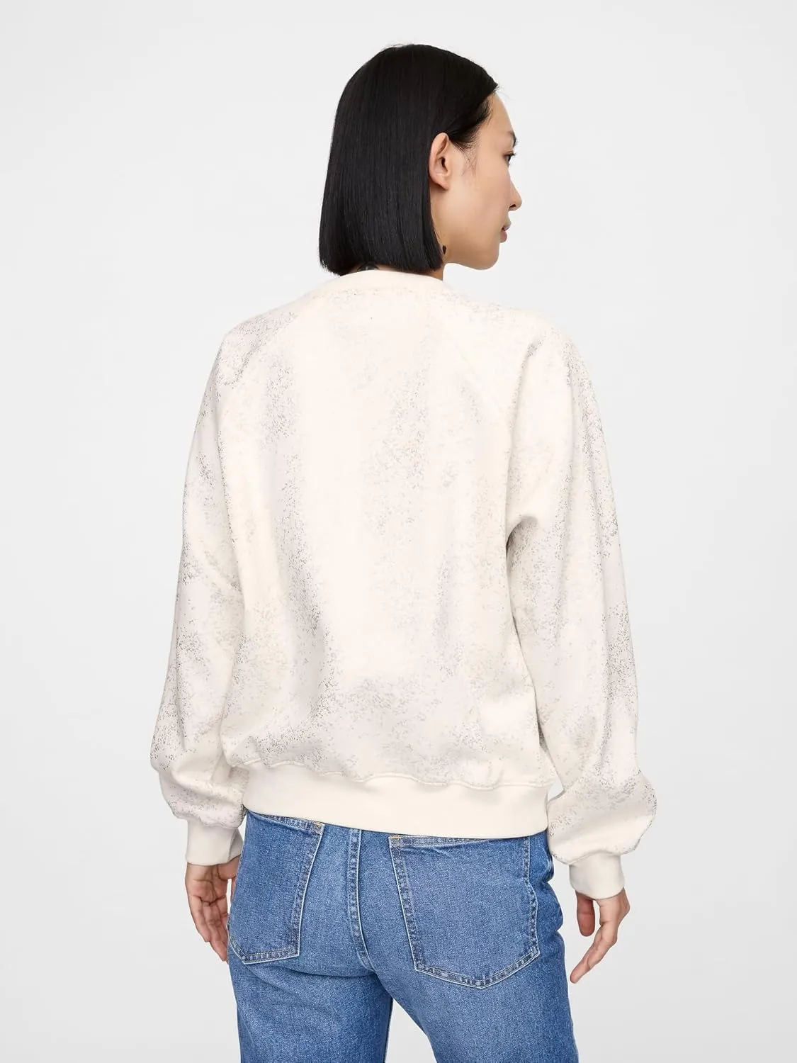 GAP Women's Logo Raglan Crewneck Sweatshirt