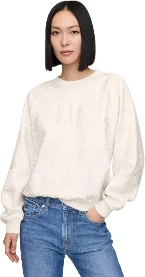 GAP Women's Logo Raglan Crewneck Sweatshirt
