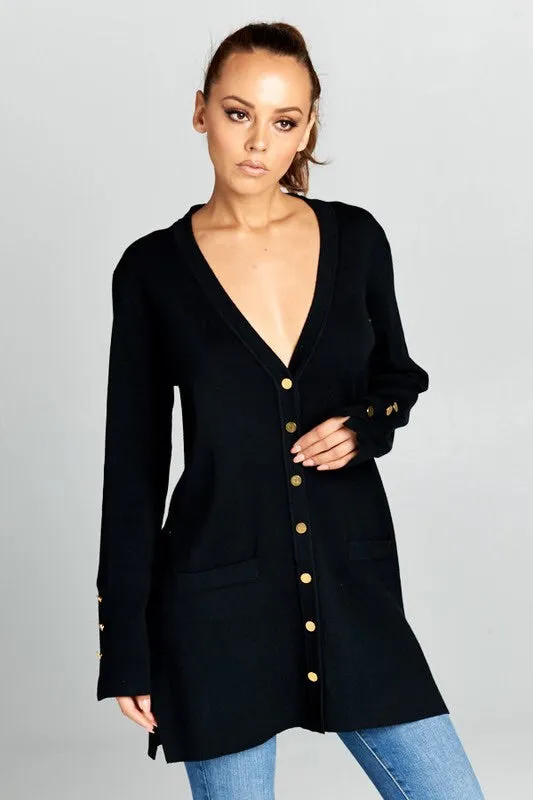 GOLD BUTTON UP Cardigan