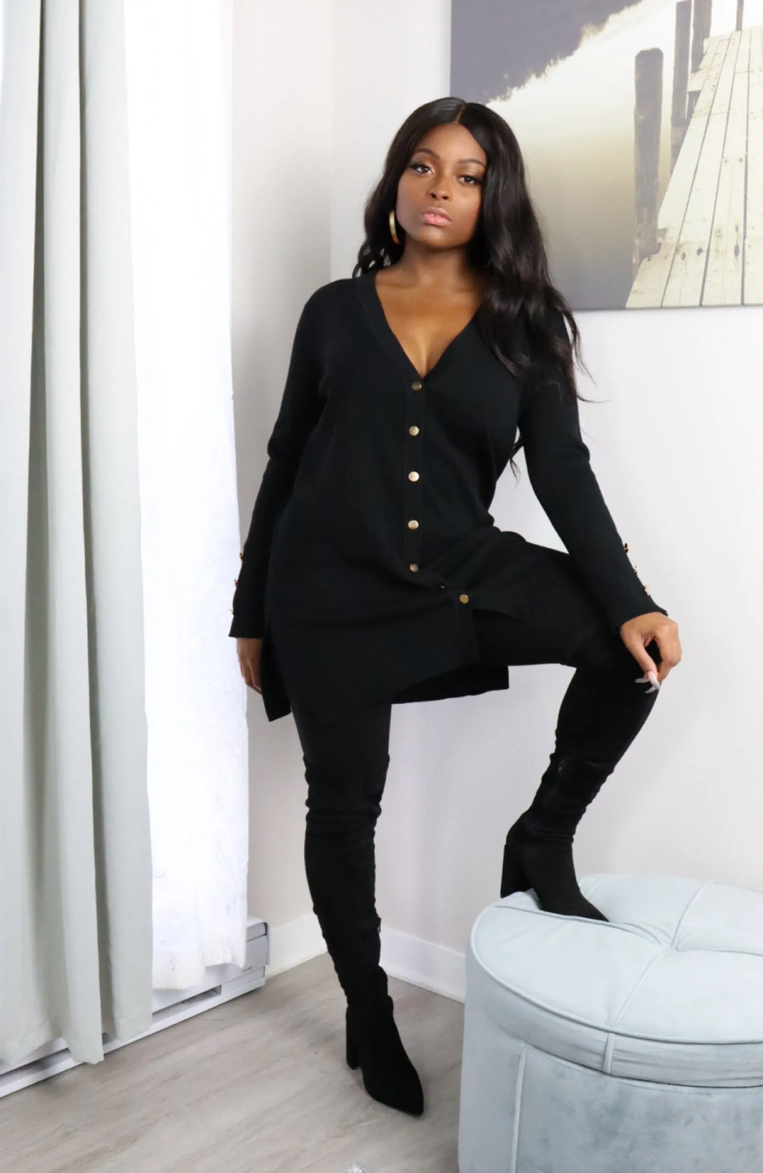 GOLD BUTTON UP Cardigan