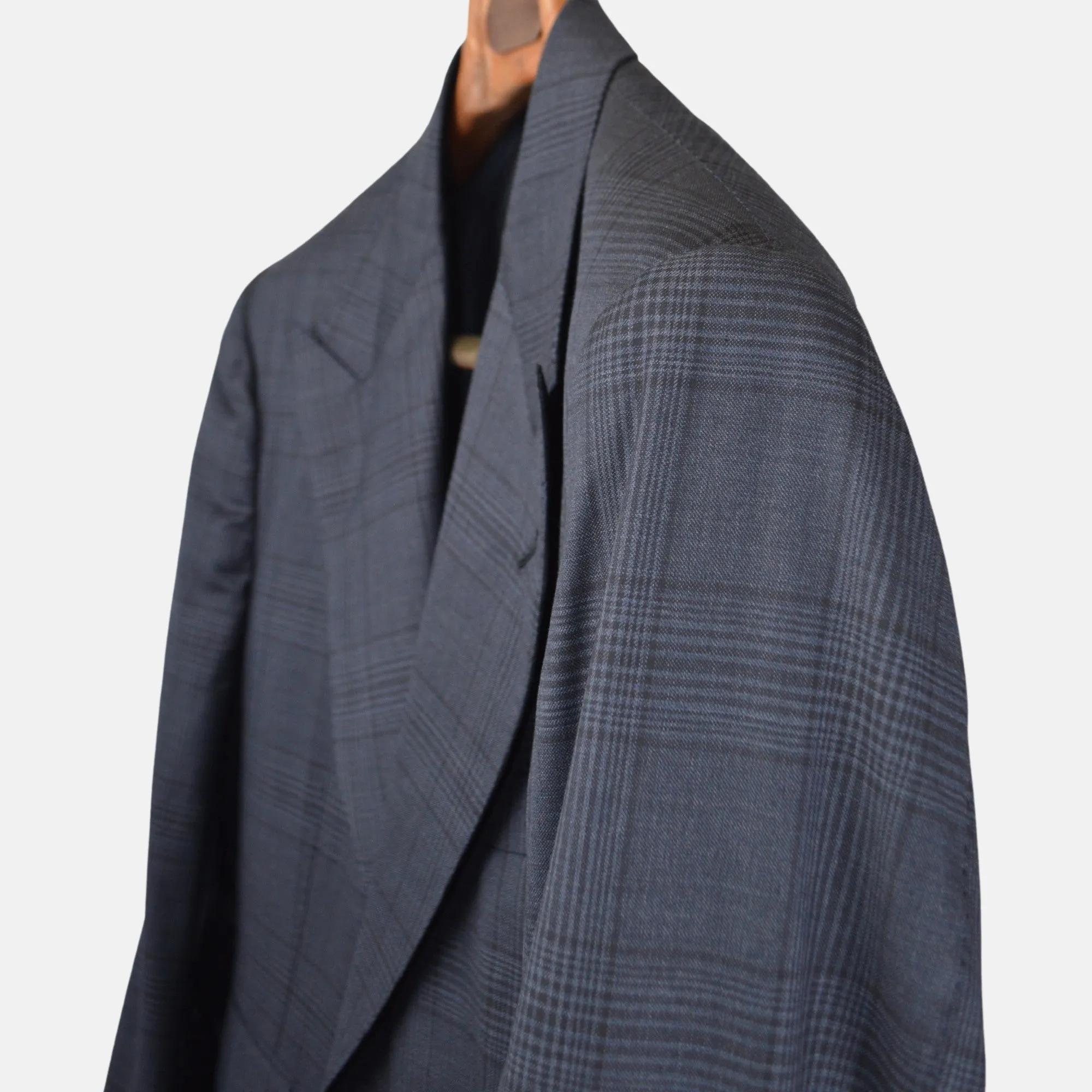 Grey/Black Checked Suit made of Wool (EU 52)