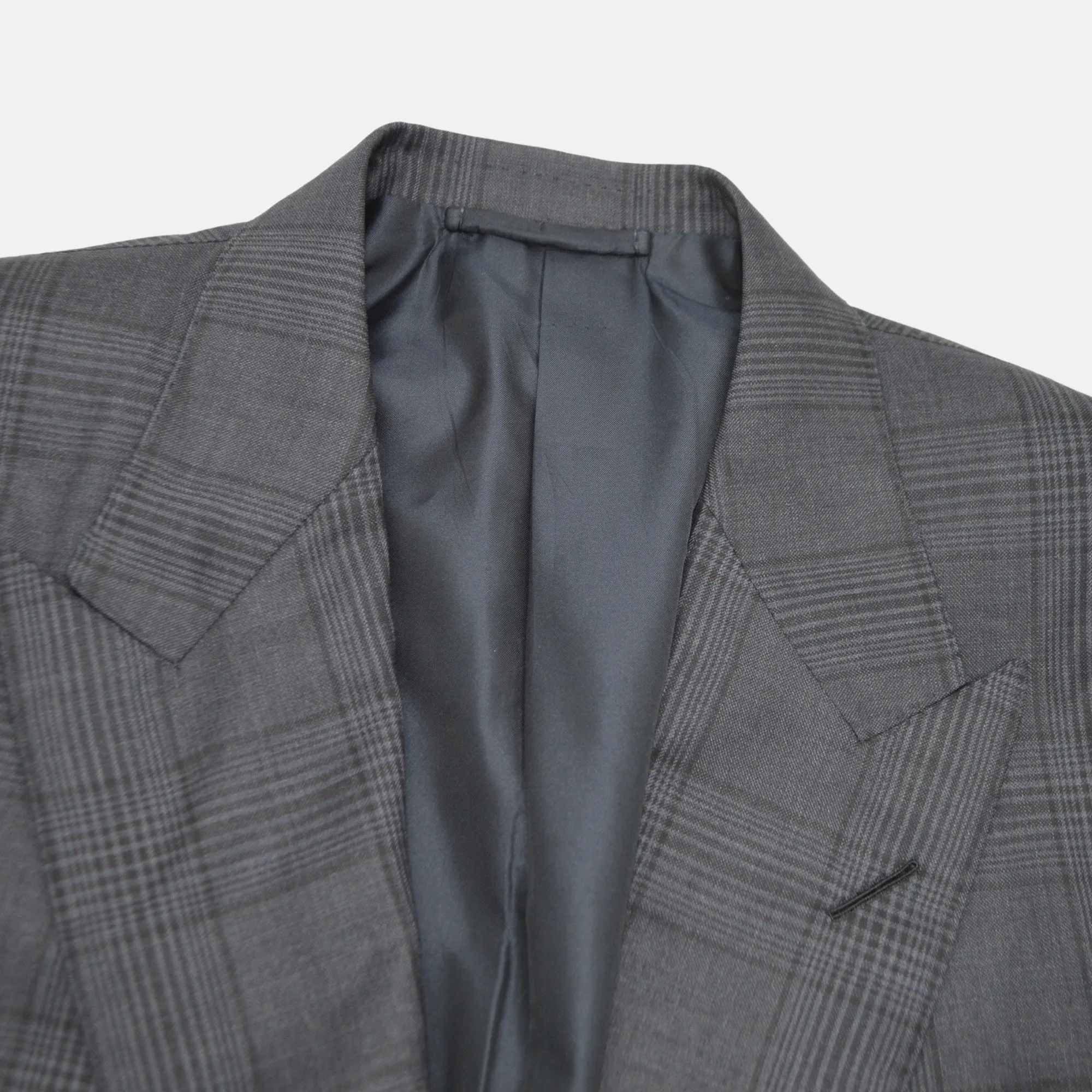 Grey/Black Checked Suit made of Wool (EU 52)