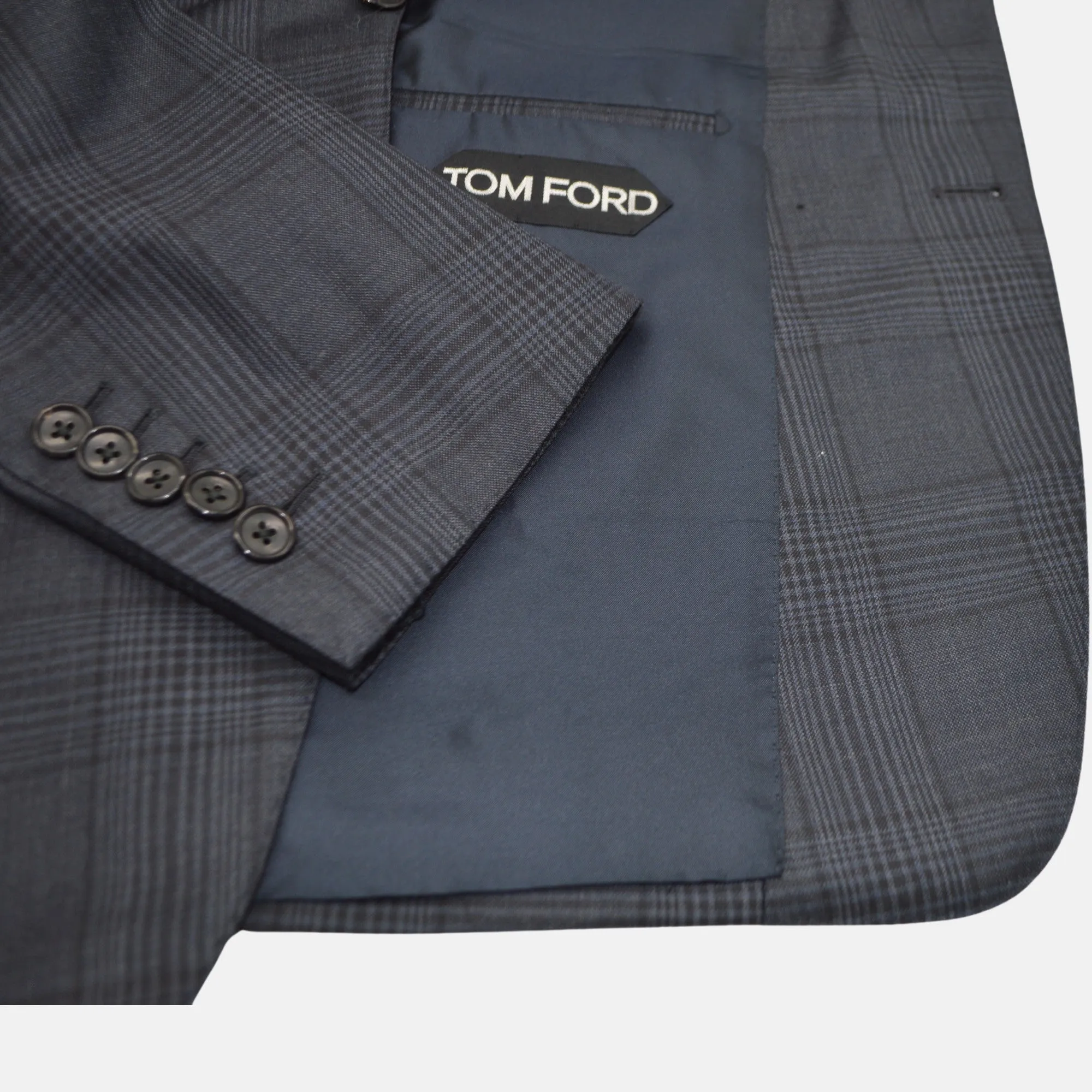 Grey/Black Checked Suit made of Wool (EU 52)