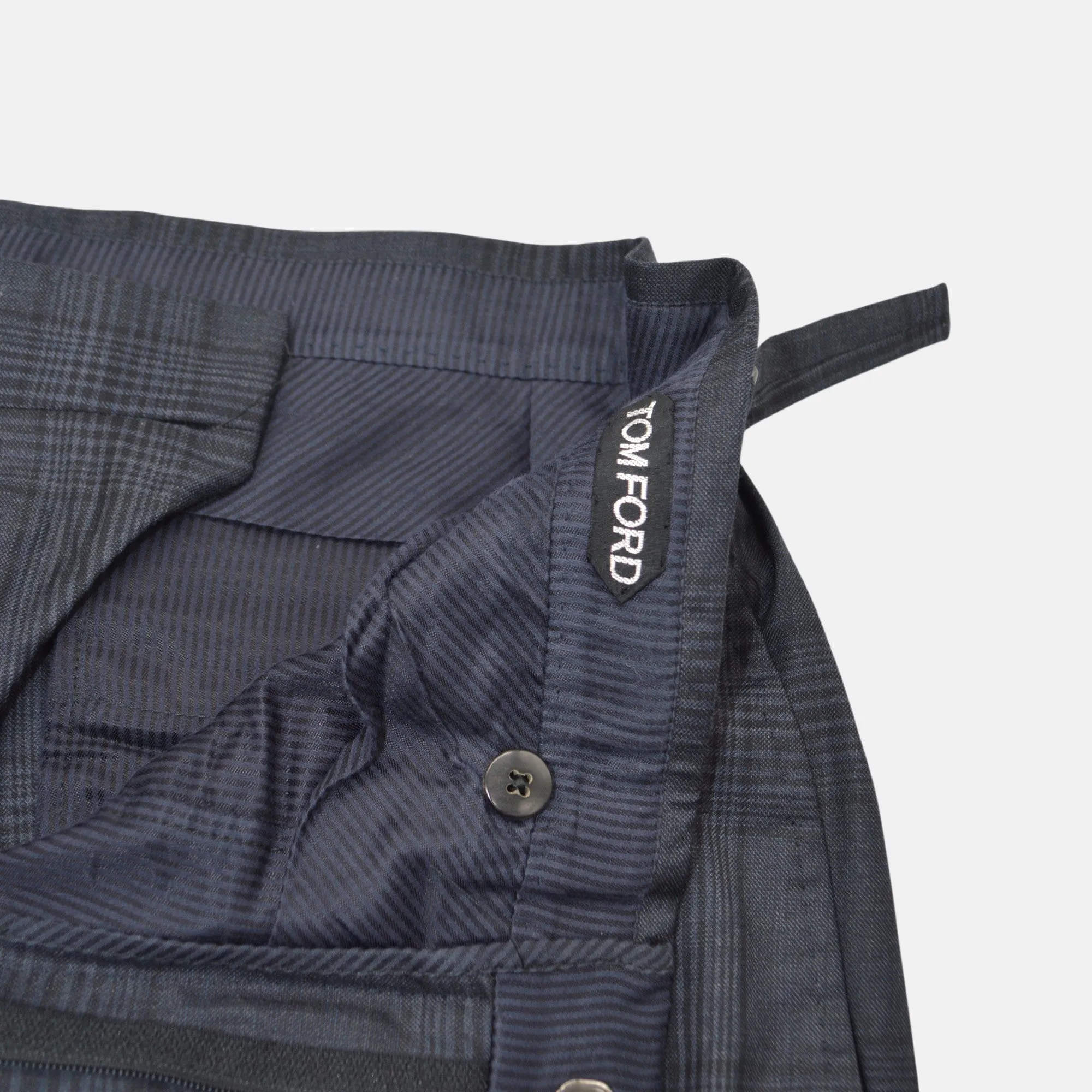 Grey/Black Checked Suit made of Wool (EU 52)