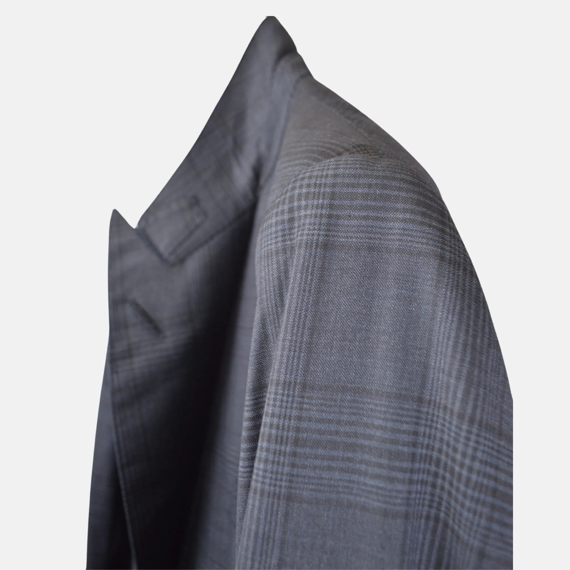 Grey/Black Checked Suit made of Wool (EU 52)