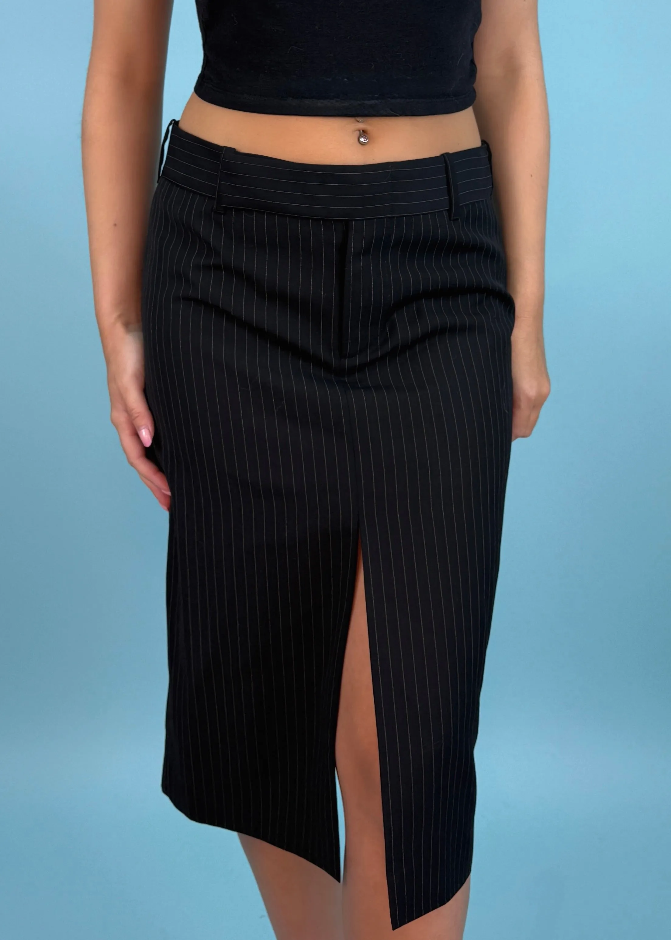 Gucci Fall 2002 Pinstripe Jacket, Pant & Skirt Suit Set