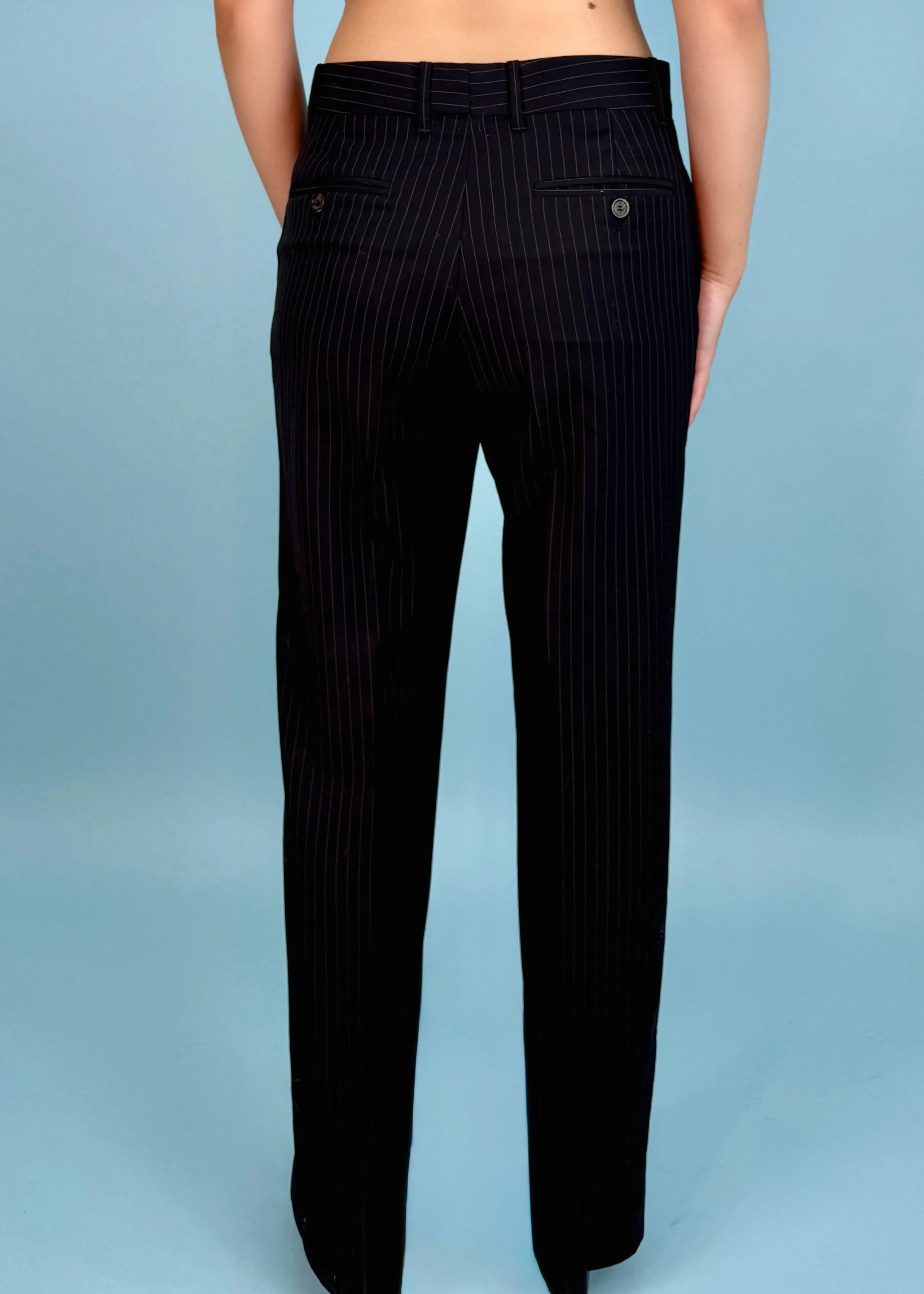 Gucci Fall 2002 Pinstripe Jacket, Pant & Skirt Suit Set