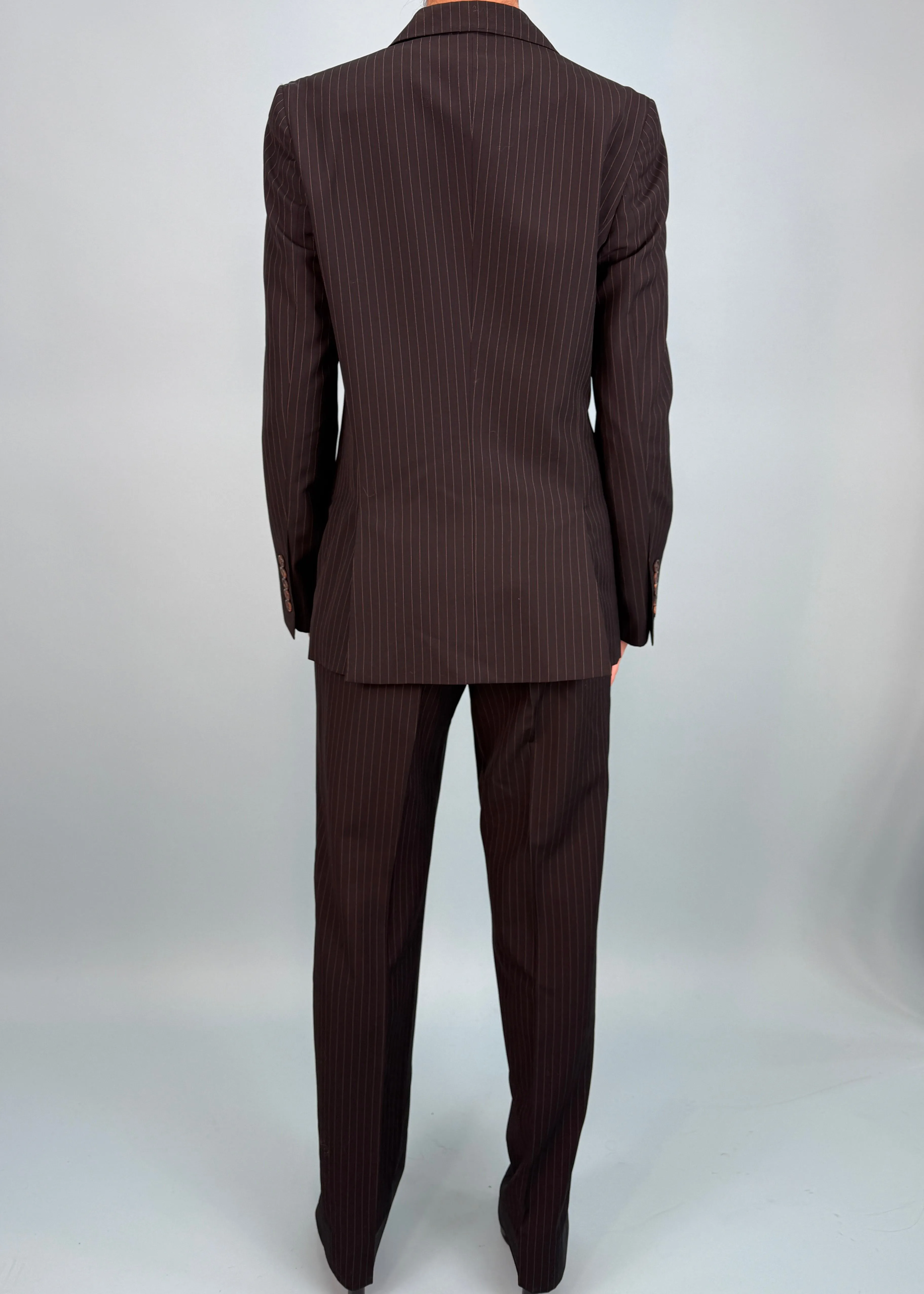 Gucci Fall 2002 Pinstripe Jacket, Pant & Skirt Suit Set