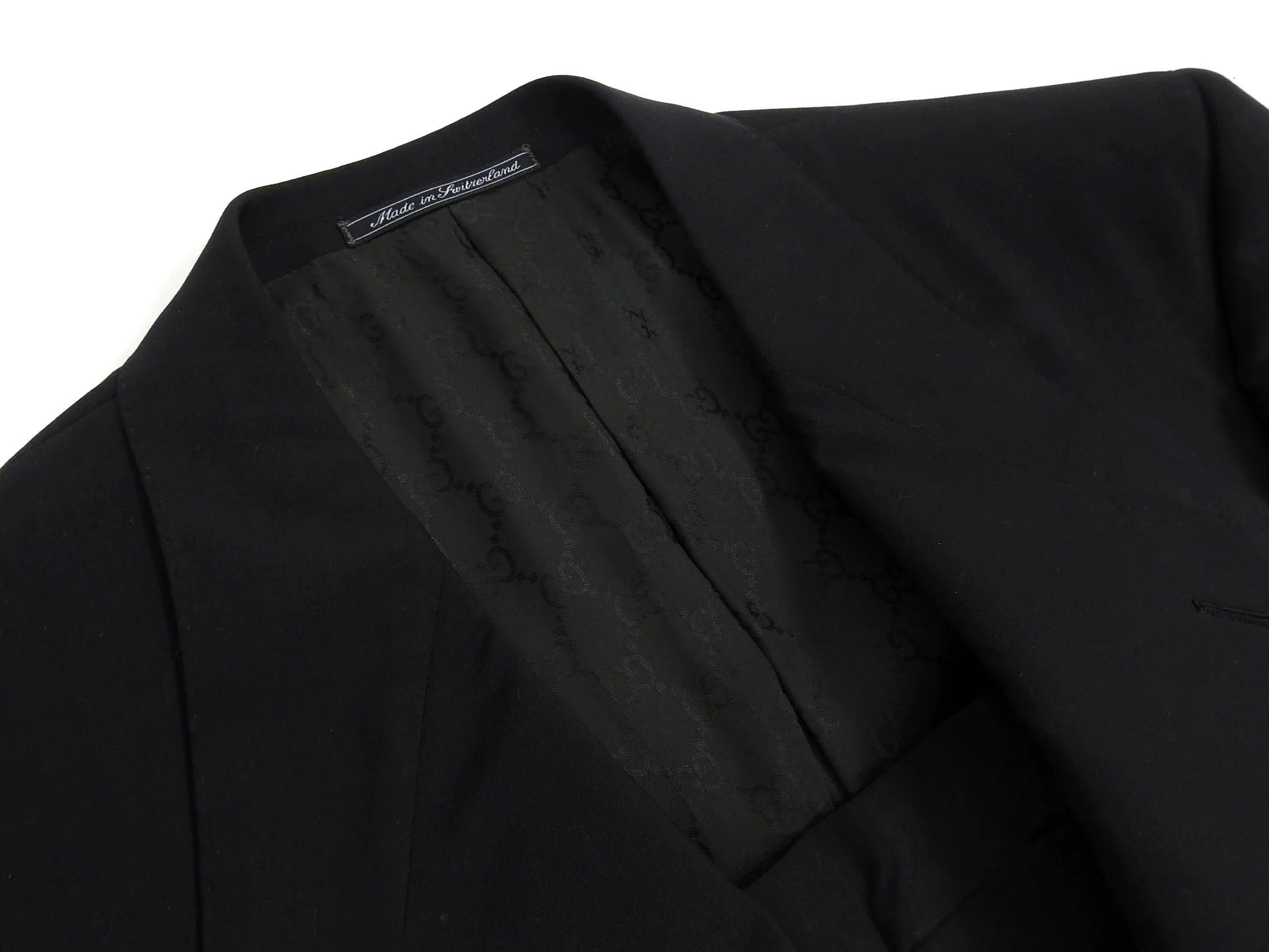 Gucci Tom Ford Era Black Wool Blend Two Piece Suit - 40