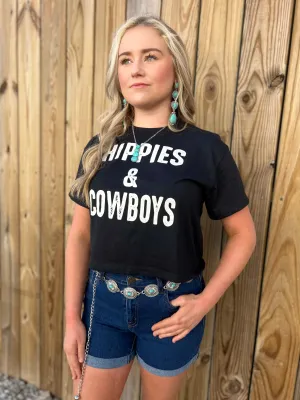 Hippies & Cowboys Crop Tee S-L