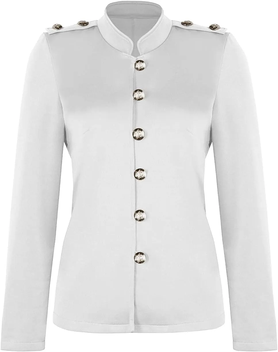 JEGULV Blazer Jackets for Womens Mock Neck Button Jacket Open Front Cardigan Blouse Tops Business Casual Suit Coats
