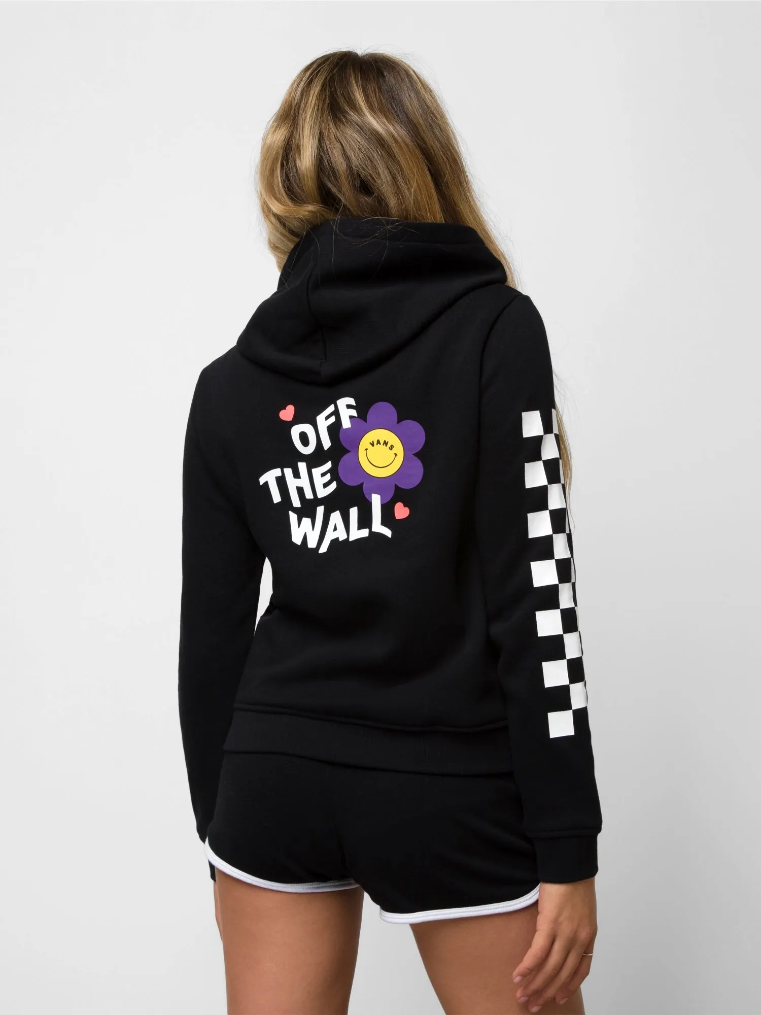 KIDS VANS YOUTH GIRLS RADICALLY HAPPY ZIP HOODIE  - CLEARANCE