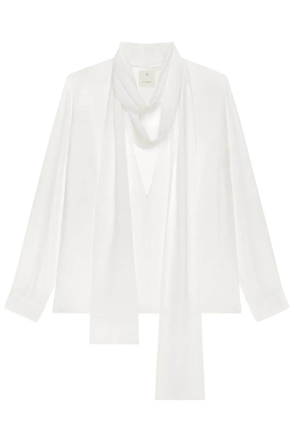 Lavaliere Deep V-Neck Blouse