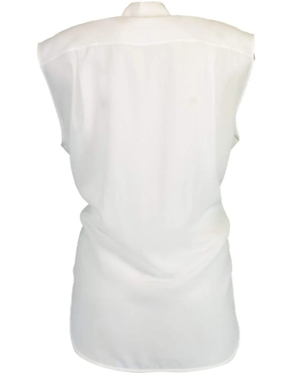 Logo Scarf and Chain Blouse