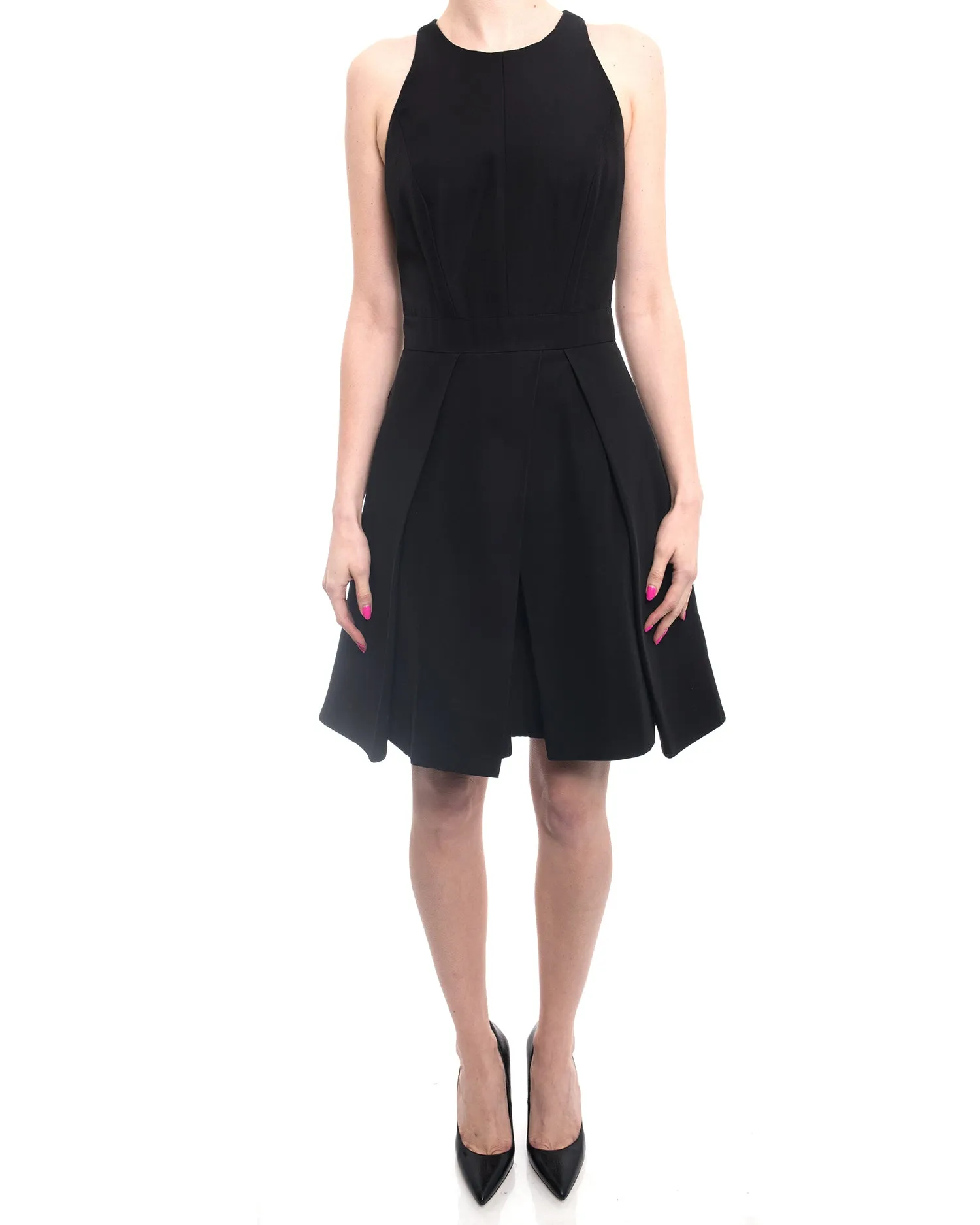 McQ Alexander McQueen Black Sleeveless Flare Skirt Dress - 6