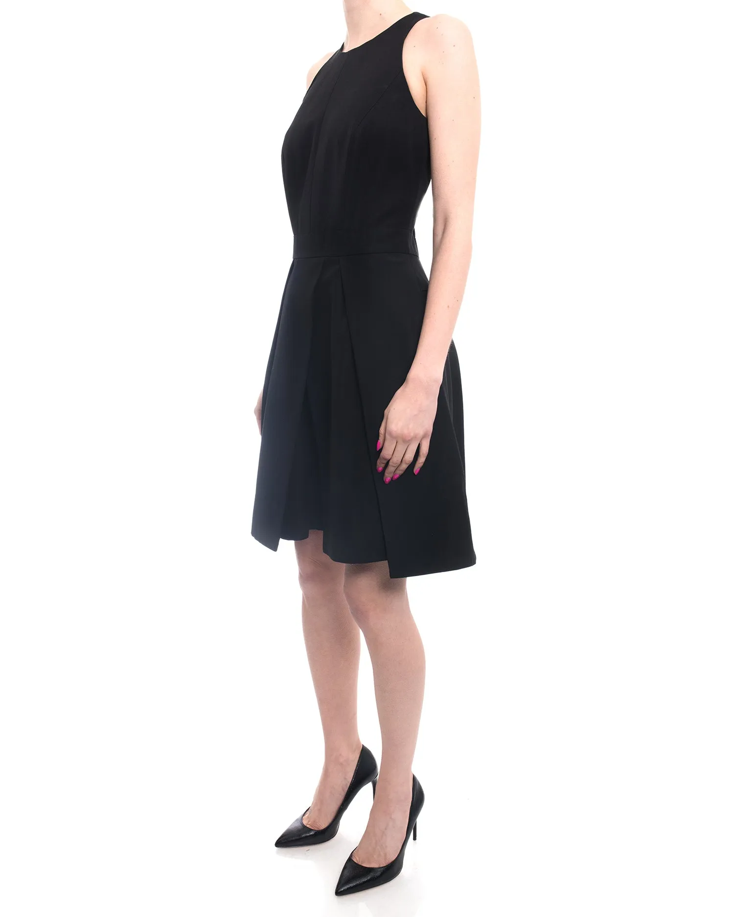 McQ Alexander McQueen Black Sleeveless Flare Skirt Dress - 6
