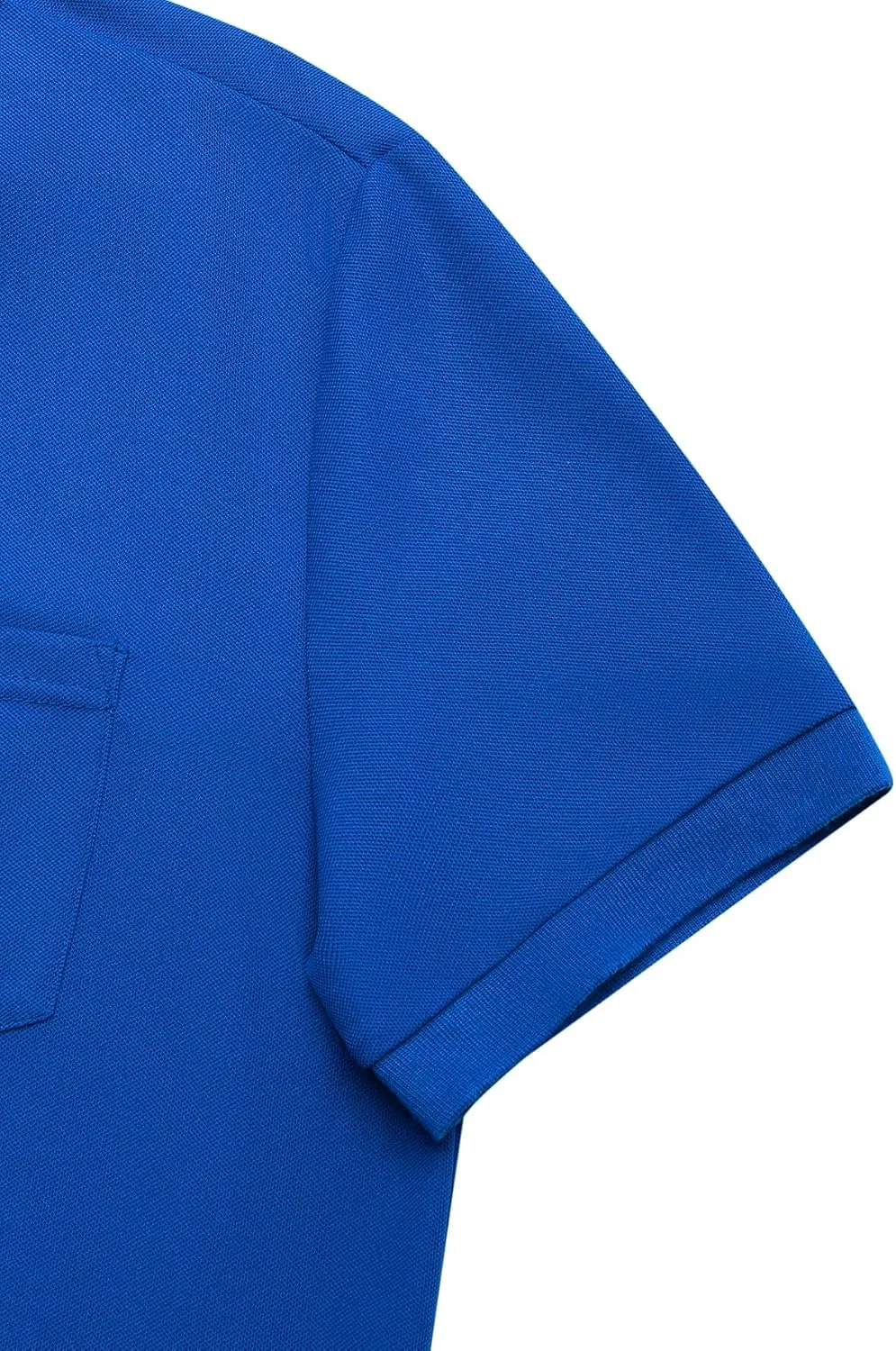 Men's Classic Short Sleeve Polo Shirt Casual Lightweight Solid Golf Shirts with Pocket
