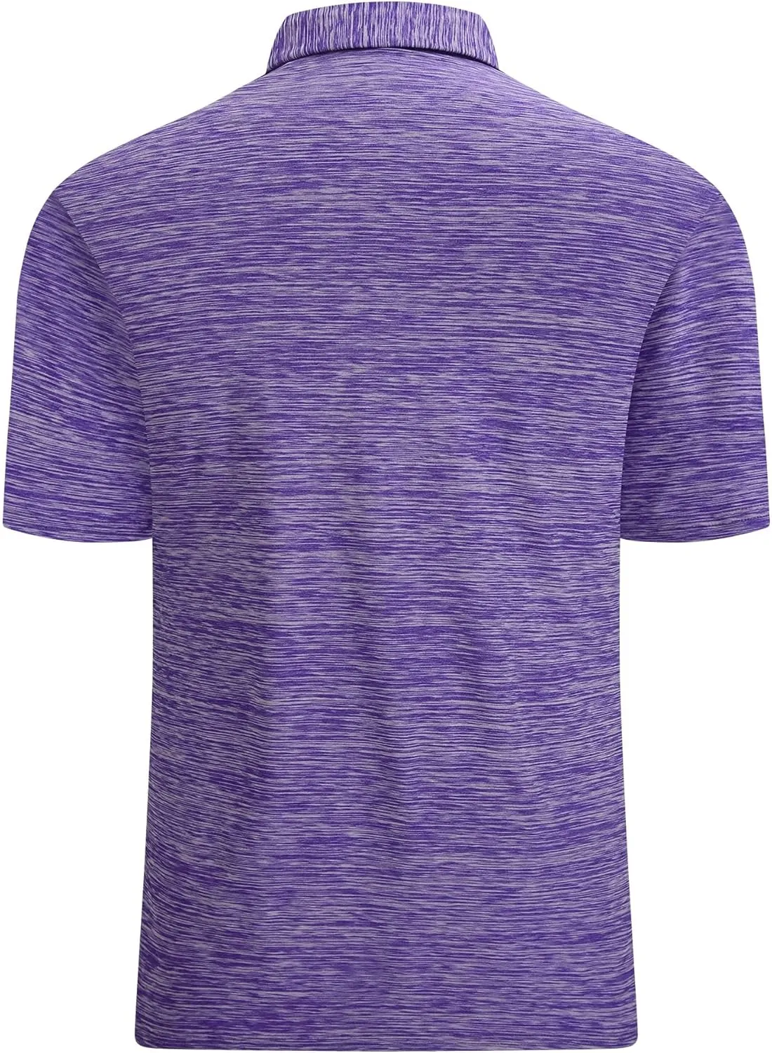 Mens Golf Polo Shirt Moisture Wicking Dry Fit Performance Athletic Short Sleeve Striped Golf Shirts for Men