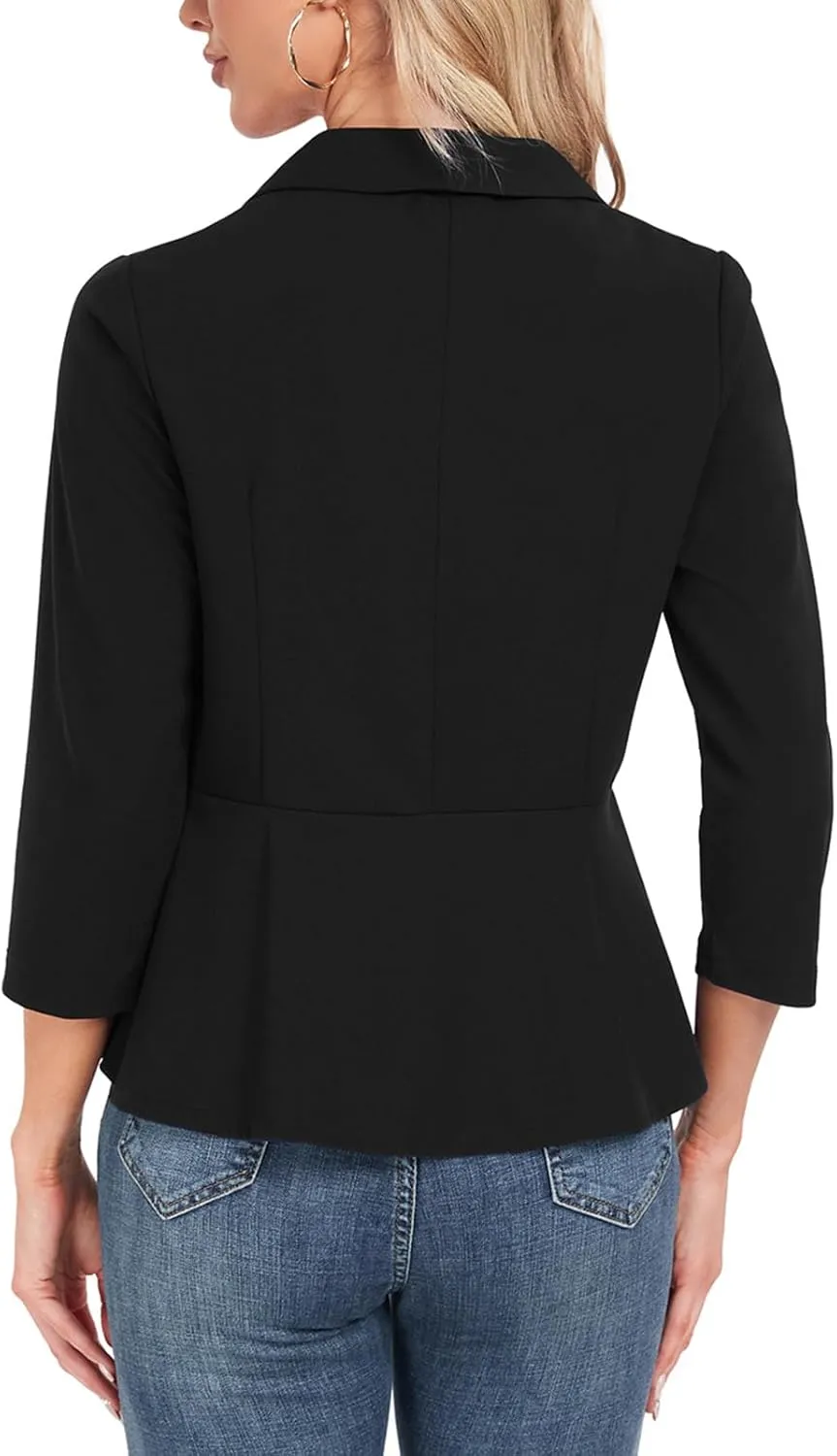 MINTLIMIT Womens Blazer Suit Jackets Dressy 3/4 Sleeve Blazer Casual Business Blazer for Work 2025