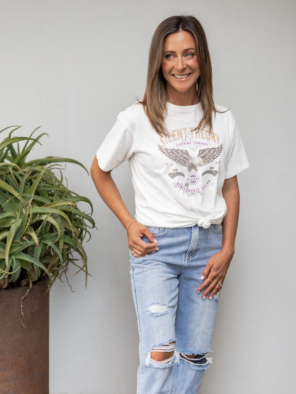 New Flight Tee- Vintage White