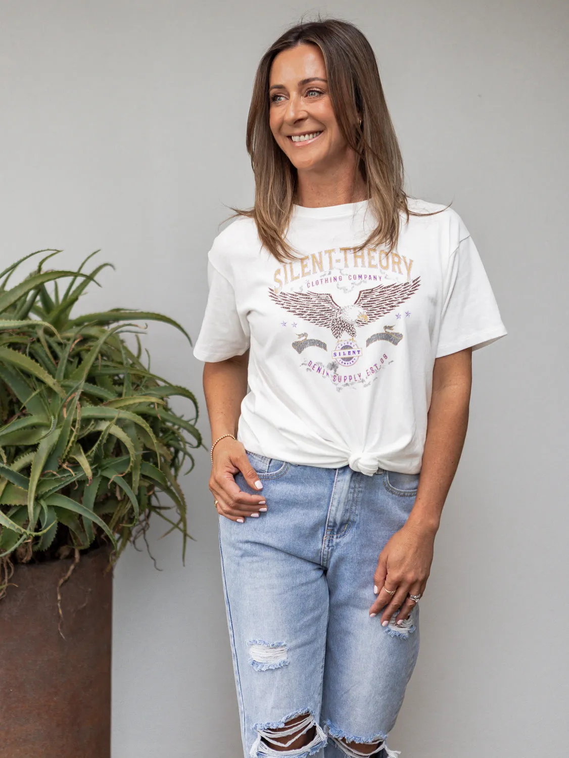 New Flight Tee- Vintage White