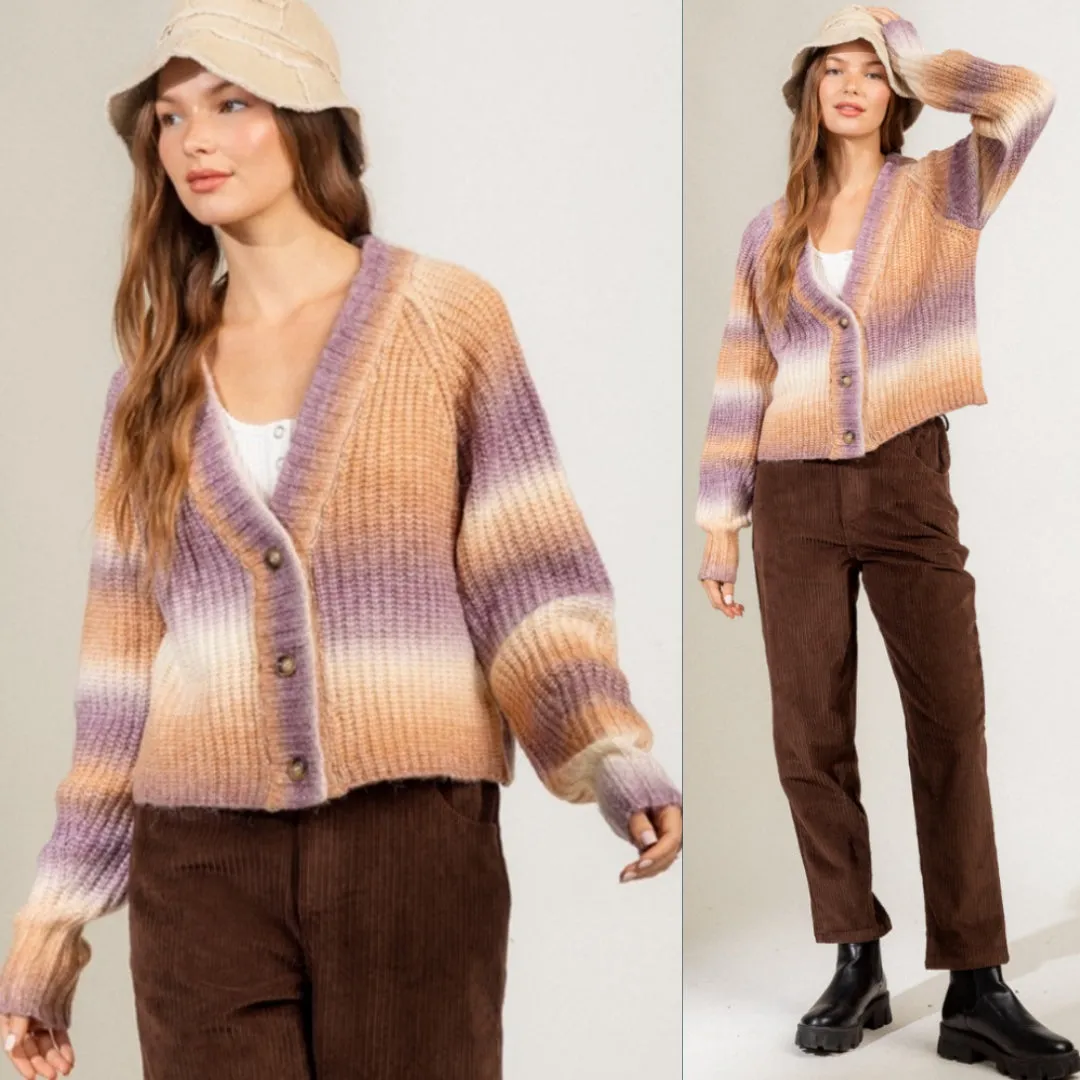 Ombre Cardigan Sweater